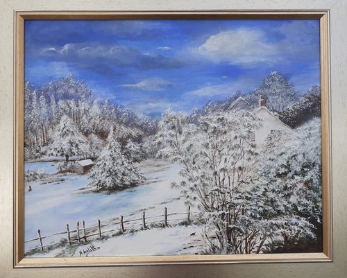 Acrylic, Snow in Guernsey.